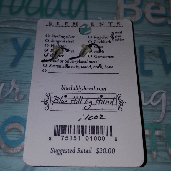 EGYPTIAN ETCHED COPPER ANTIQUE STYLE EARRINGS - Picture 3 of 3